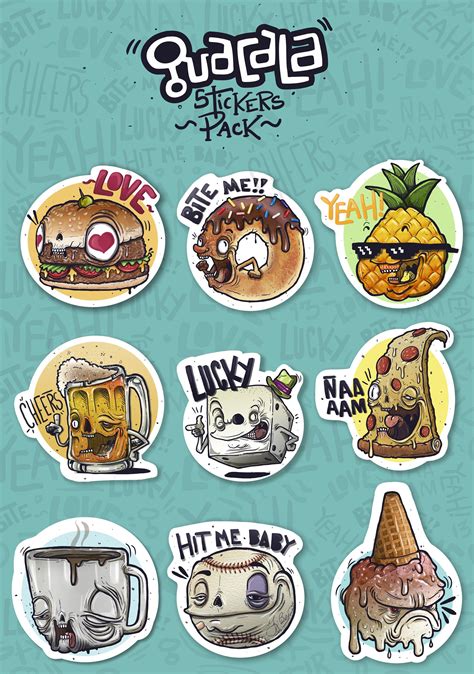 sticker Pack Guacala | Ilustraciones, Behance, Callejeros