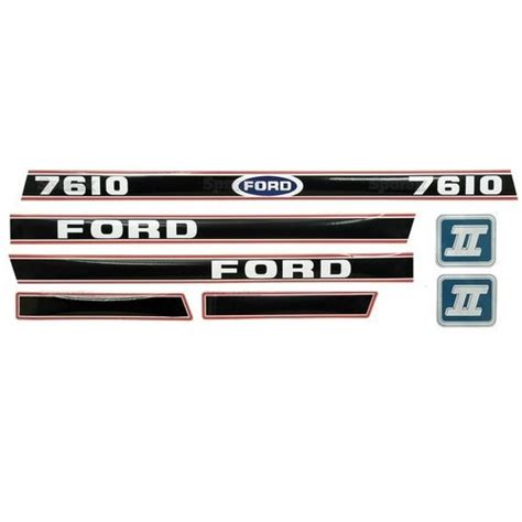 Ford 7610 Series Ii Tractor Hood Decal Sticker Set