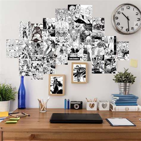 buy manga wall collage kit anime room decor 60 pcs anime manga aesthetic wall decor manga panels