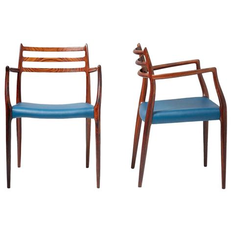 Pair Of Rosewood Model 62 Armchairs By Niels Moller 1962 Rosewood