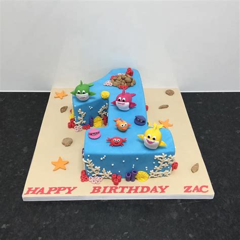 Pin On Shark Birthday Cakes