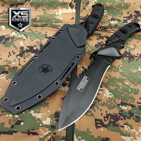 11 Black Kukri Hunting Fixed Blade Survival Tactical Combat Knife