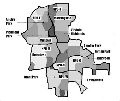 Selected Neighborhood Planning Units E F M N O And W To The East