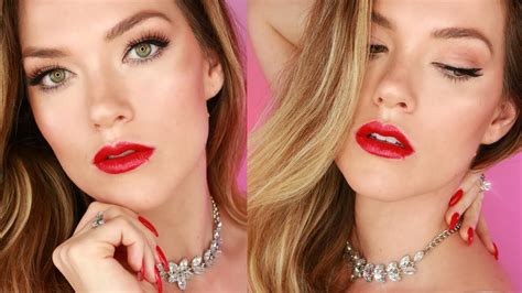 Holiday Makeup Tutorial For Beginners How To Wear Red Lipstick Rita