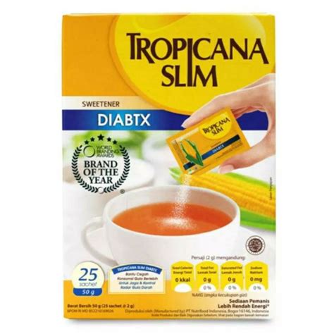 Jual Tropicana Slim Diabtx Box Isi 25 Sachet Sweetener Indonesiashopee