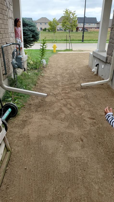 (Elmira ontario) neighbor did landscaping and changed the swale between
