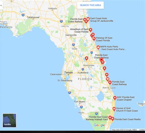 Map Of Florida East Coast Beaches And Cities Science Trends 2022