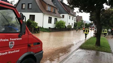Starkregen Feuerwehren In Mehreren Orten Im Einsatz Wanfried