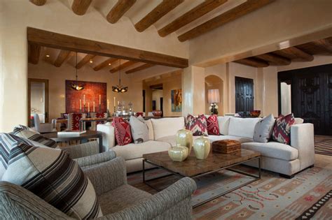Contemporary Rustic Home In Santa Fe Southwestern Living Room