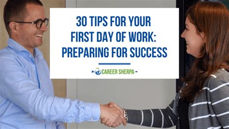 30 Tips For Your First Day Of Work Preparing For Success