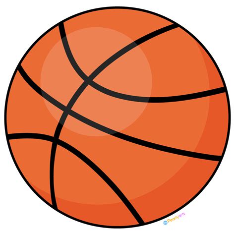 Basketball Clipart With Outline Pearly Arts
