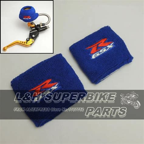 BLUE GSXR Universal Motorcycle Parts Brake Reservoir Sock Fluid Oil Cup Cover Sock Sleeve Sleeve