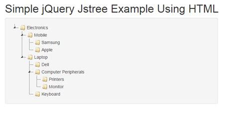 How To Create Expandable Tree View Menu Using Jstree