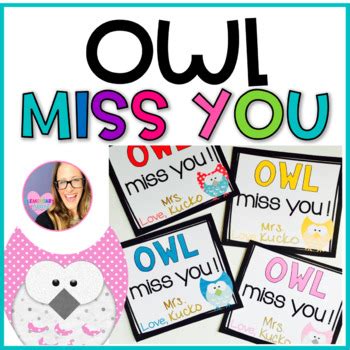 Let dry completely before moving on. End of the Year Owl Miss You Gift Tags by Elementary at ...