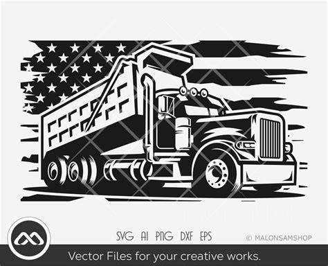 Big Rig Trucks, Dump Trucks, Digital Cut File, Digital Files, Sand And