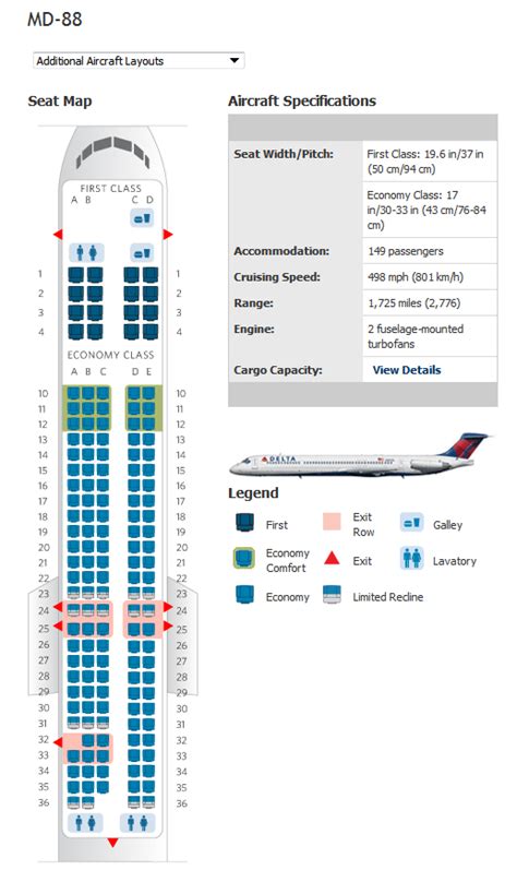 Delta Aircraft Types Layout Md 88 