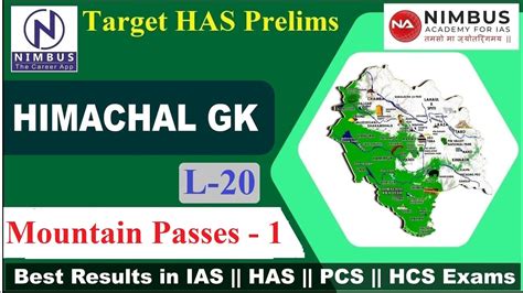 Mountain Passes Part 1 Himachal Gk Youtube