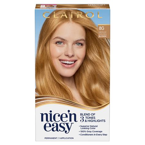 clairol nice n easy permanent hair dye oil infused medium blonde 8 【即納and大特価】