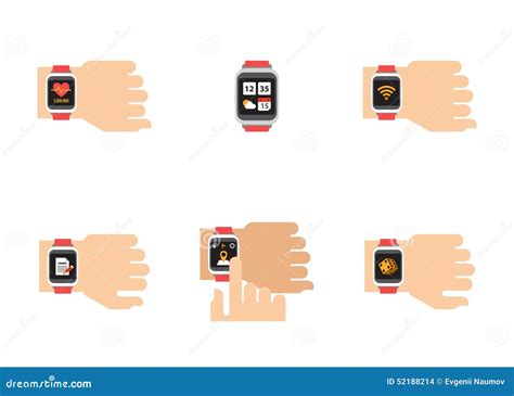 Smartwatch Icons Vector Illustration Of Smart Stock Vector