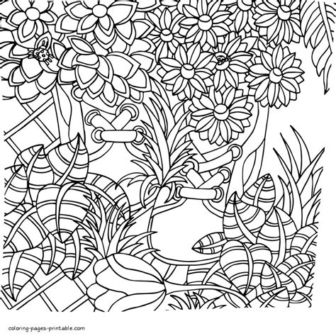 Adult Spring Flower Coloring Pages Coloring Pages Printablecom
