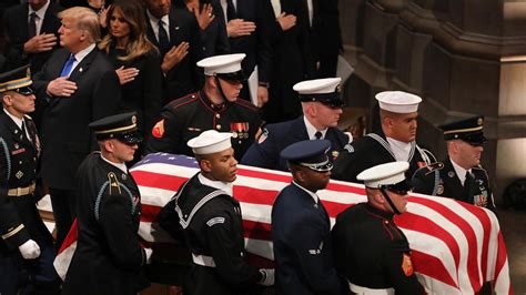 Former President George Hw Bush Honored As Great And Noble Man In State Funeral Wuwm