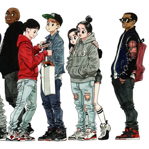 Bugs bunny is a cartoon character that does not wear any shoes. Jungyoun Kim (He got jordan / pen & watercolor on paper )