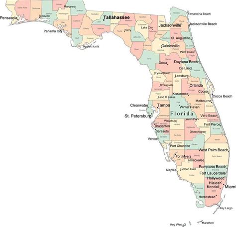 Florida County Map With Cities Black Sea Map