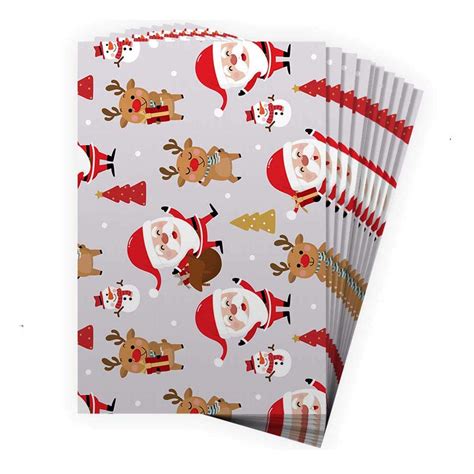 100yellow® Wrapping Paper Decorative Festive Santa Claus Printed