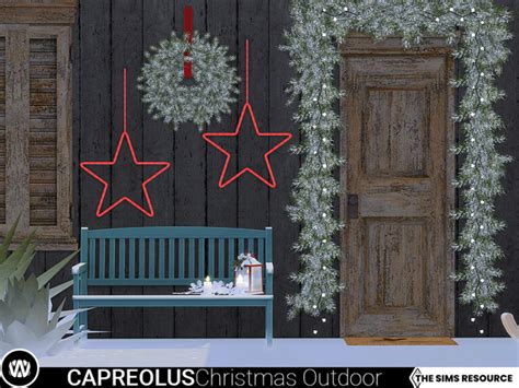 Capreolus Christmas Outdoor Decorations By Wondymoon At Tsr Sims 4