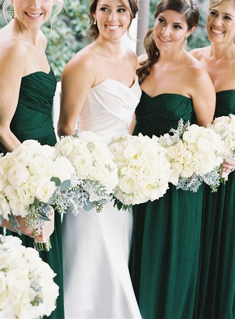 Emerald green mermaid bridesmaid dresses elegant off the shoulder applique maid of honor dress african wedding party for women discount white emerald green wedding dresses. Emerald Green Wedding at William Aiken House | Emerald ...