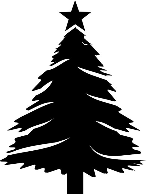 Christmas Tree Vector Silhouette