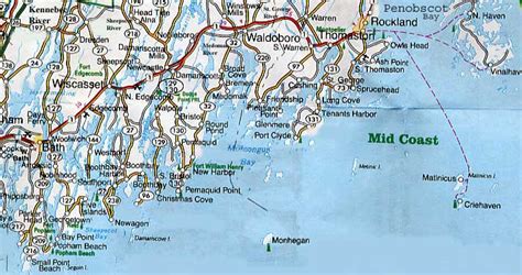 Road Map Of Maine Coast Time Zones Map