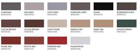 Sherwin Williams Coil Coatings Color Chart
