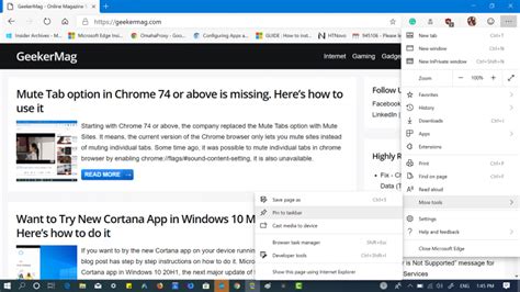 Now Pin Edge Sites To The Taskbar And Enhance Your Productivity