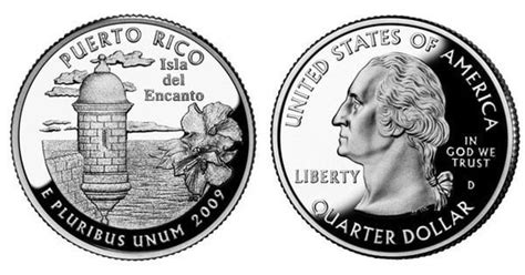 Moneda 1 4 Dollar Distritos Y Territorios Puerto Rico 2009D 2009S