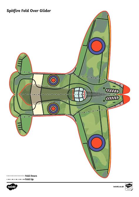 Simple Ww2 Spitfire Paper Craft Activity Teacher Made Ph