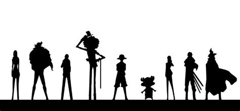 Free One Piece Characters Silhouette Vector Titanui