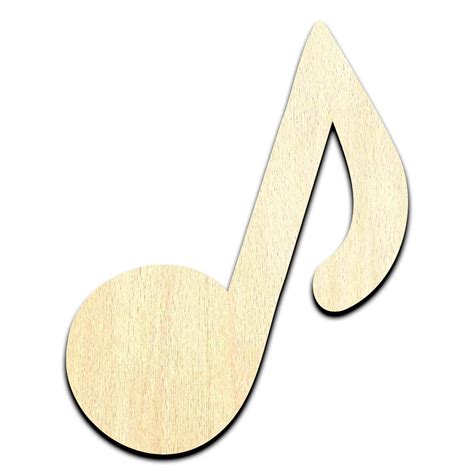 Music Note 3 Laser Cut Out Unfinished Wood Shape Craft Supply • Cosmic