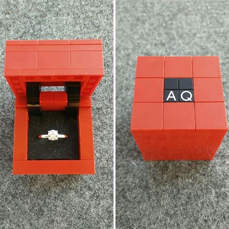 Lego Ring Box Geeky Engagement Rings Geek Engagement Rings