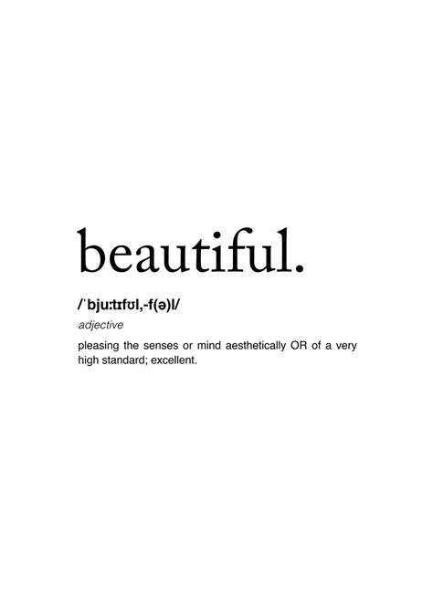 Poster Definition Of Beautiful Beautiful Definitions
