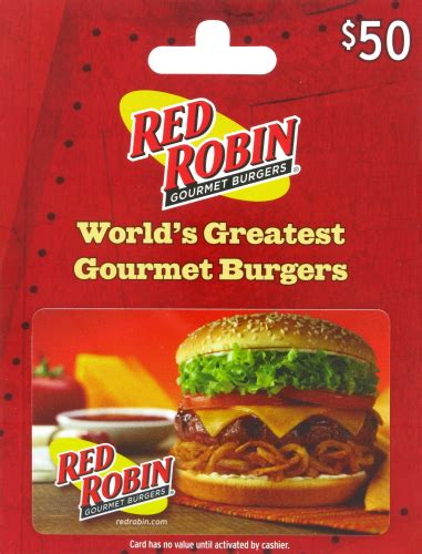 Bank national association, pursuant to a license from mastercard international incorporated. Red Robin $50 Gift Card, 1 ct - King Soopers