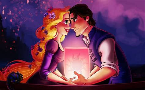 Tangled Flynn Rider And Rapunzel Kissing