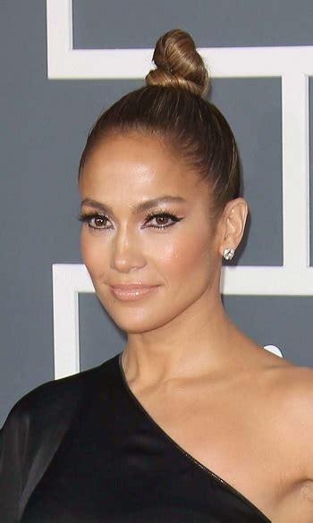 Jennifer Lopez Sleek Topknot Updo 55th Annual Grammy Awards