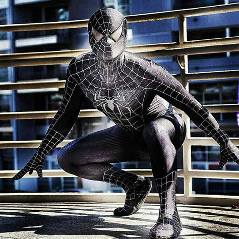 Black Venom Spiderman Cosplay Costume Spider Man Zentai Suit For Adult