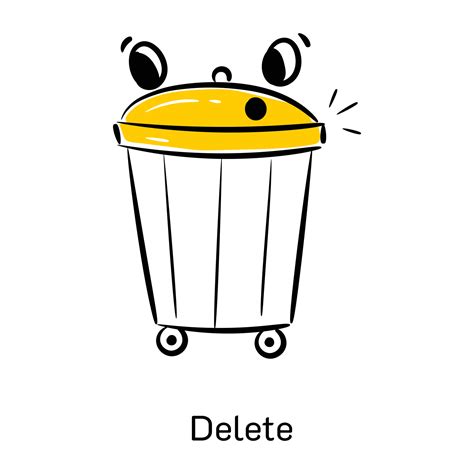 An Editable Hand Drawn Icon Of Delete 7145419 Vector Art At Vecteezy