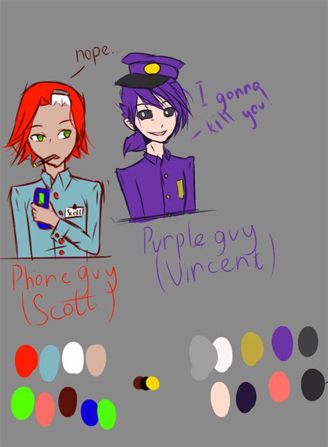 Purple Guy And Phone Guy By Kiside Pi On Deviantart