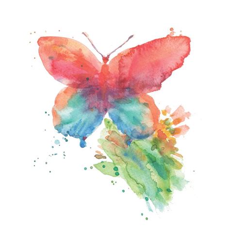 Free Watercolor Butterfly Clip Art Digital Png Hand Painted Butterfly