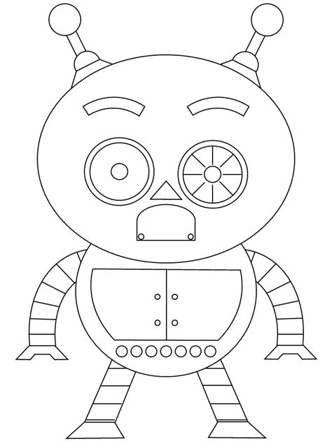 Free coloring sheets to print and download. Printable Coloring Page: Emotion-bot