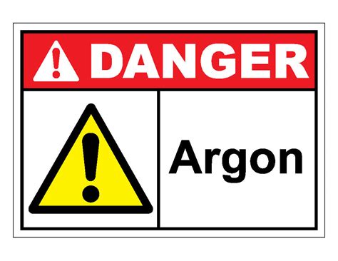 Danger Argon Sign Veteran Safety Solutions