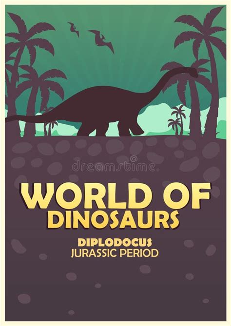 Poster World Of Dinosaurs Prehistoric World Diplodocus Jurassic